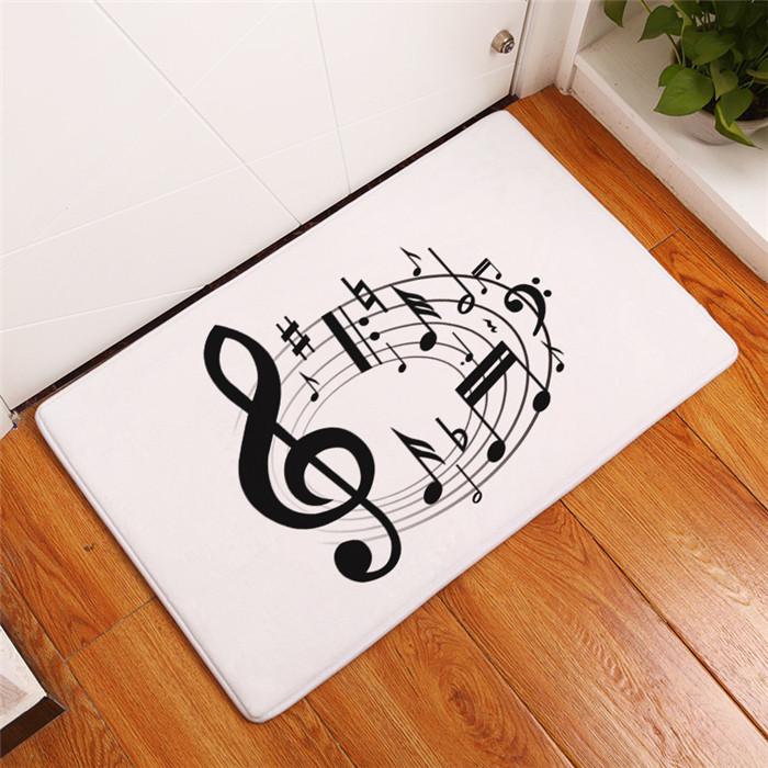 Creative Music Note Carpet Home Decor Hallway Balcony Doormat Living Room Rug Bathroom Kitchen Non-slip Floor Mat Bedroom Rug