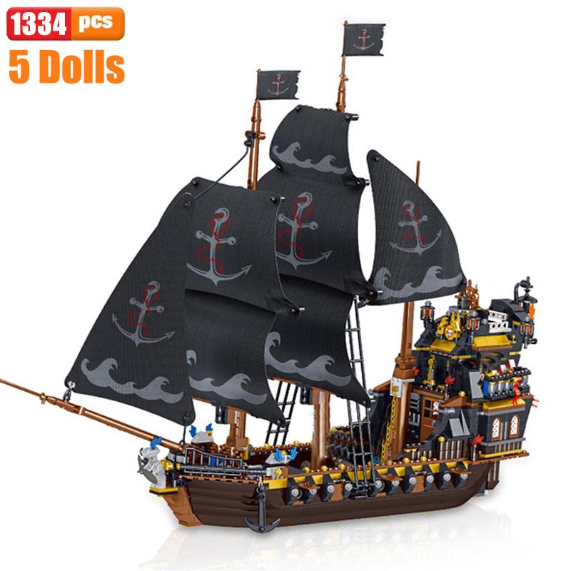 Enlighten Building Block Pirates And Royal Guards Battle Castle 366pcs Educational Bricks Toy For Boy Christamas Gift 310