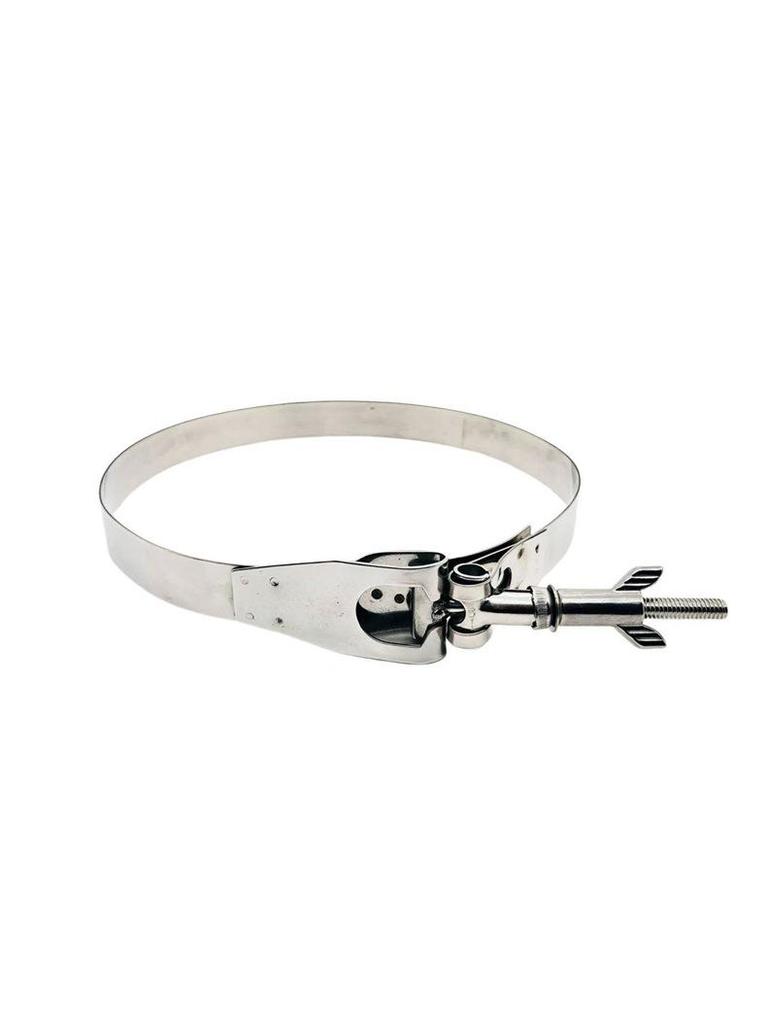 304 Stainless Steel Double Backup V-Groove Hose Clamps with U-Groove Card Slot and Single Layer Fabric Bag Steel Band
