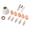 13 Pieces Plasma Cutter Consumables 1.0mm Electrodes Nozzles Swirl Ring Double Point Spacer for IPT‑60 PT‑60 IPT‑40 PT40