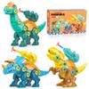 Lot de 3 Jouets Dinosaures à Assembler et Désassembler pour Enfants Apprentissage par la Construction Jouets Dinosaures Cadeau Dinosaure pour Enfants