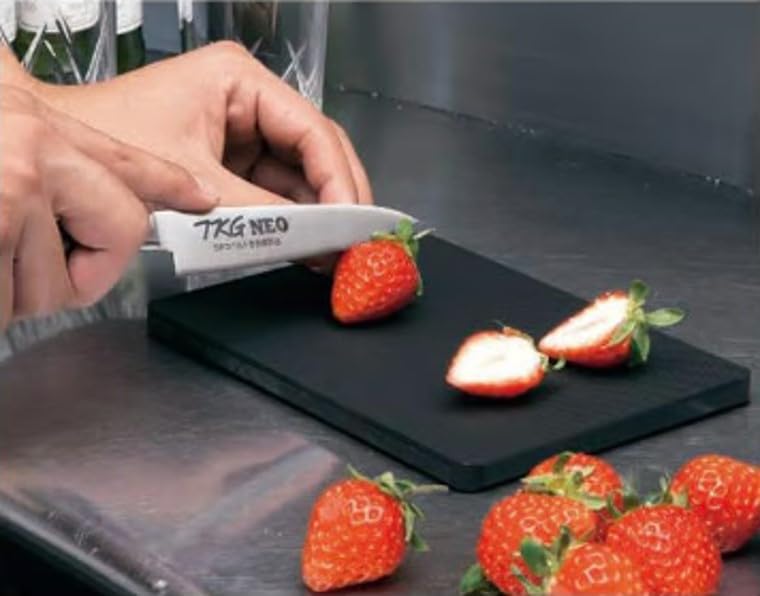 Endo Shoji Commercial Small Cutting Board for Counter, Black Polyethylene, Made in Japan AMNE901