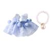 Beautiful Hamster Lace Skirt Comfortable Handmade Animals Princess Dress with Pearl Necklace Small Pet Vest Indoor Outdoor