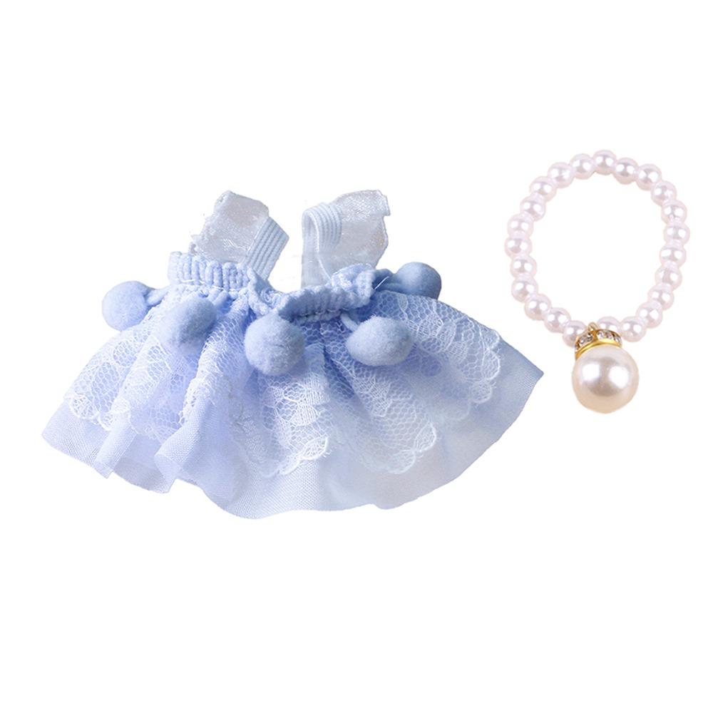 

with Pearl Necklace Hamster Lace Skirt Comfortable Hamster Clothes Small Pet Vest Pet Photography синий