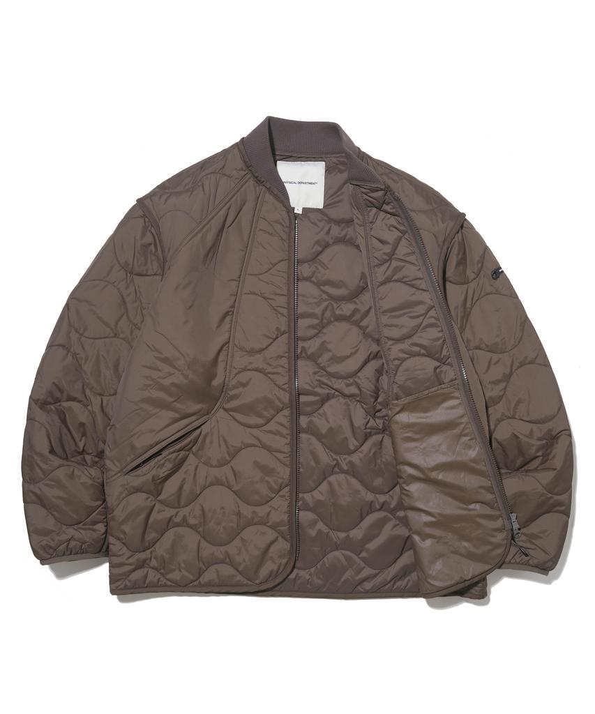 Physical Department Nylon Field Quilted Jacket Brown