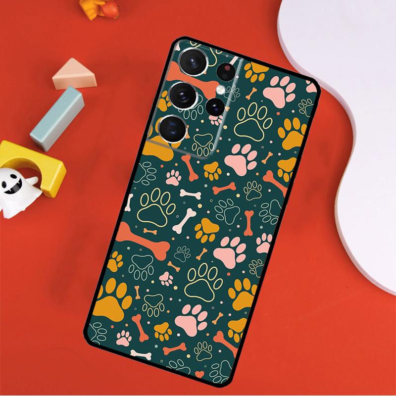 Dog Cat Paw Phone Case For Samsung Galaxy S24 Ultra S25 Ultra S9 S10 S20 S21 S22 S23 Plus S24 FE Cover