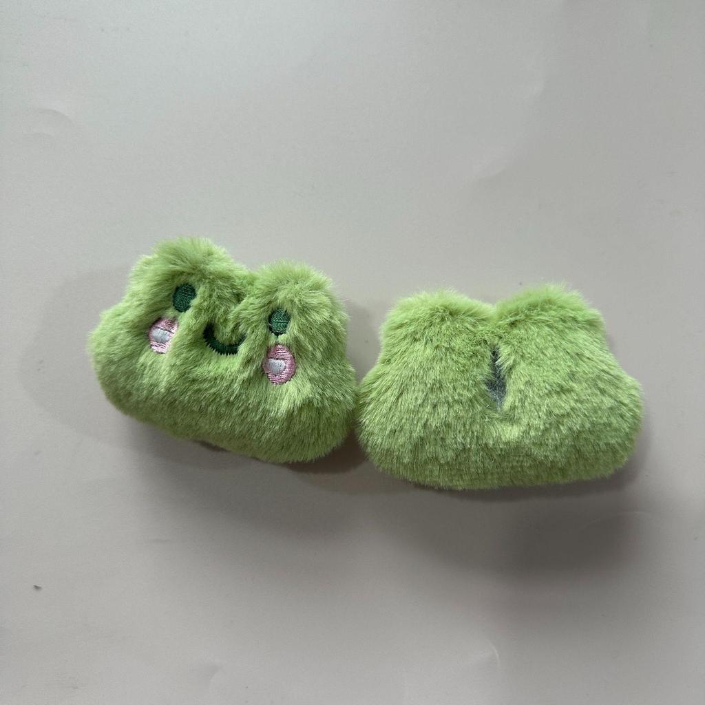 Cute Cartoon Plush Frog Doll Bag with Accessories & Brooches