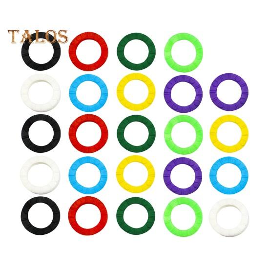 24/32/40 Pcs Colored Key Caps Flexible Round Rubber Key Covers Semi-circular Key Tags Identifiers for House Keys Non Odd-Shaped Keys
