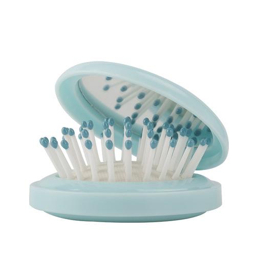 Cute Cartoon Folding Comb with Cosmetic Mirror for Girls Air Cushion Massage Portable Comb  Kids Dress Up Makeups Toy Gifts