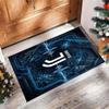 Juventus FC bedruckter Flanell-Teppich rutschfest weicher Polyester-Bodenbelag Indoor-Dekormatte für Schlafzimmer Wohnzimmer Sofa
