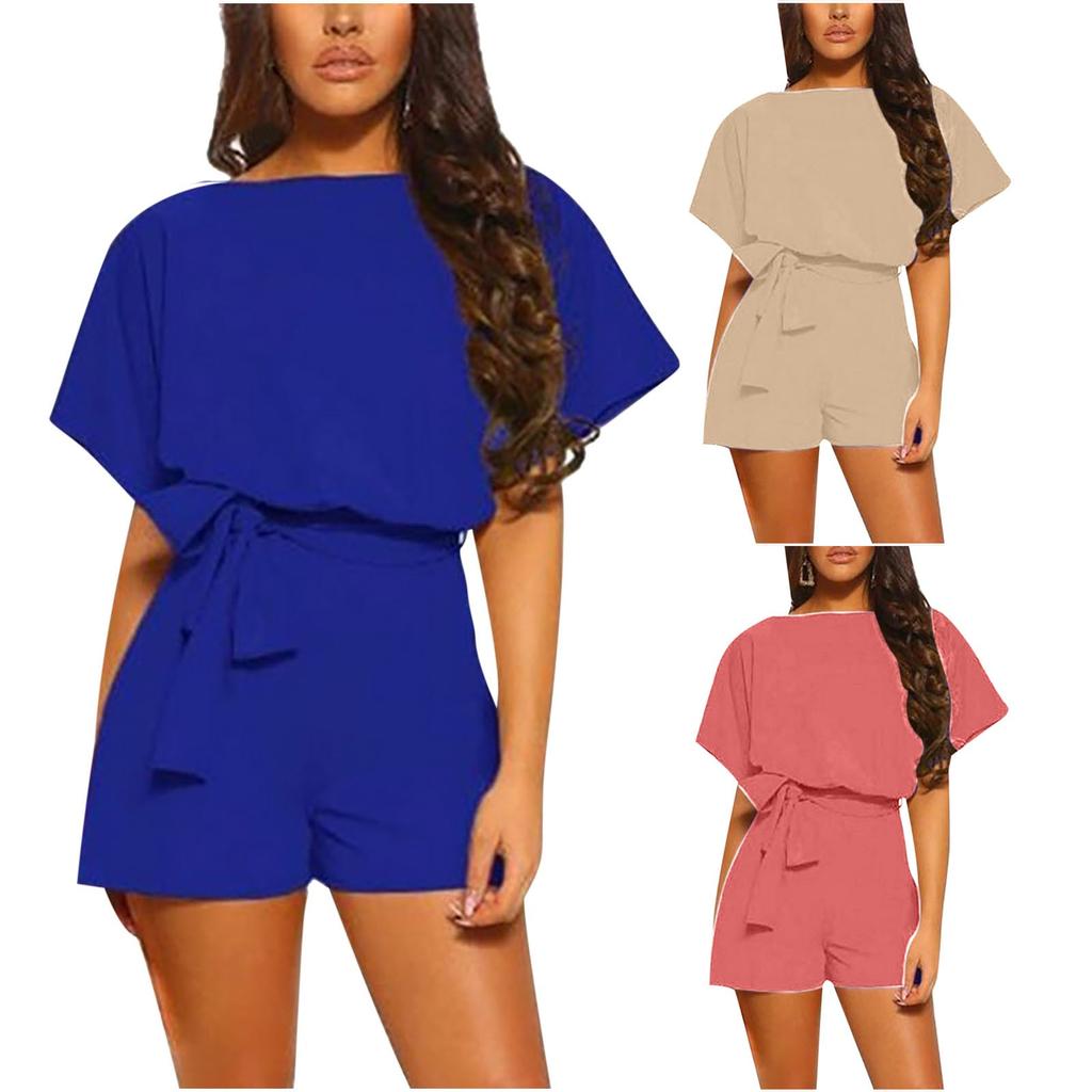 Buy Woman's Summer Rompers Short Sleeve 