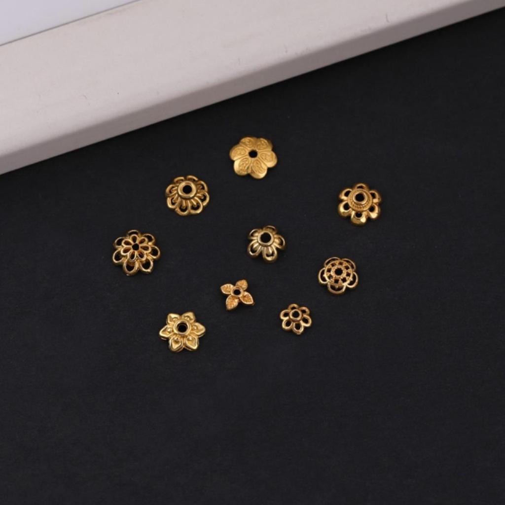 Golden Sand Flower Cup Spacer Beads for DIY Jewelry Necklace Bracelet