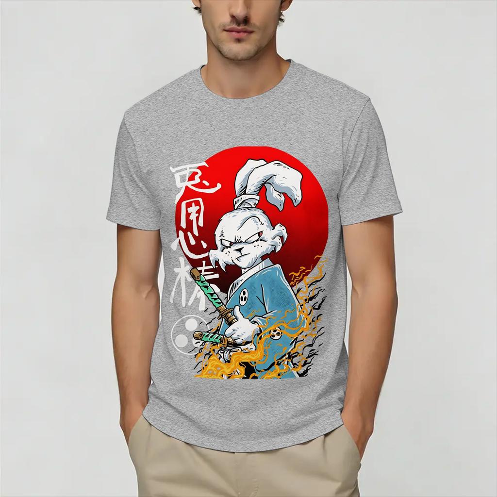 Rabbit Yojimbo Unisexs T Shirts Leisure Tees Short Sleeve Crew Neck Tshirts Cotton Plus Size Clothing