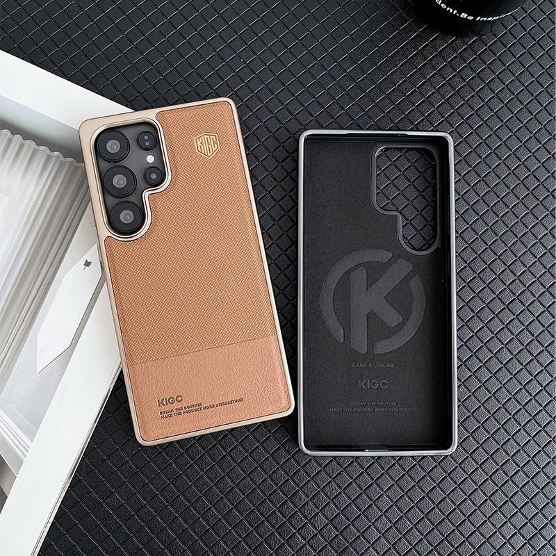 For Samsung Galaxy S23 S24 S25 Ultra Plus Case KIGC Ultimate Perfection Series Matte Leather Back Cover