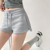 Women Athletic Shorts Summer Sexy Booty Workout Yoga Shorts High Waist Mini Shorts with Drawstring And Pockets for Gym Running Cycling