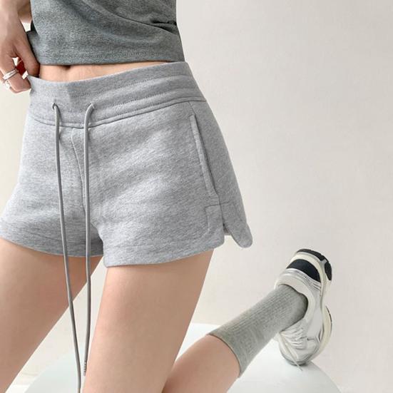 Women Athletic Shorts Summer Sexy Booty Workout Yoga Shorts High Waist Mini Shorts with Drawstring And Pockets for Gym Running Cycling