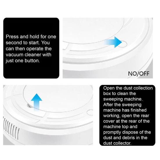 Yousheng Smart Robotic Vacuum Cleaner with Sweeping Suction Mopping 3-in-1 Automatic Floor Cleaner Low-Noise Self-Charging Corner Dust Cleaner for Pet