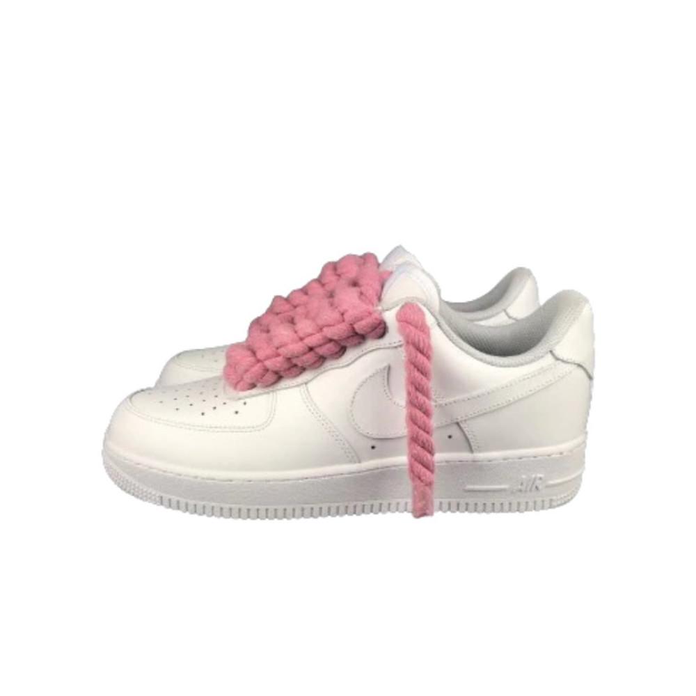 Nike Air Force 1 Custom Pink Rope Laces