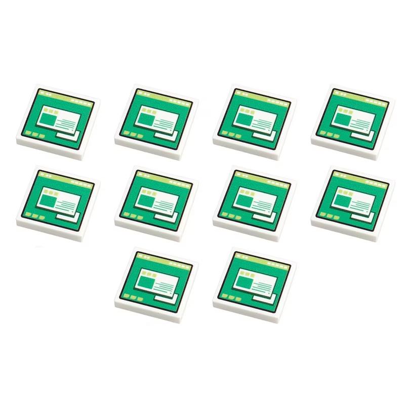 Accesorii Imprimate Oras Blocuri de Constructie Controller Calculator Monitor Tastatura Tablou de Bord Telefon Mobil Radio Mini Caramizi Jucarii pentru Copii