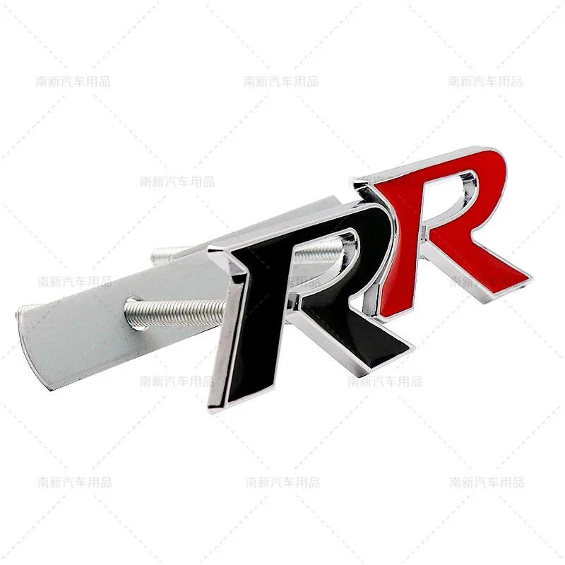 1Pc 3D Metal RR Logo Car Front Grille Rear Trunk Emblem Badge Decals For Civic Mugen Accord Crv City Hrv Sticker Accessories