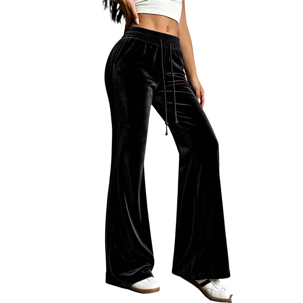 Women's High Waist Flared Pants with Soft for Casual Wear