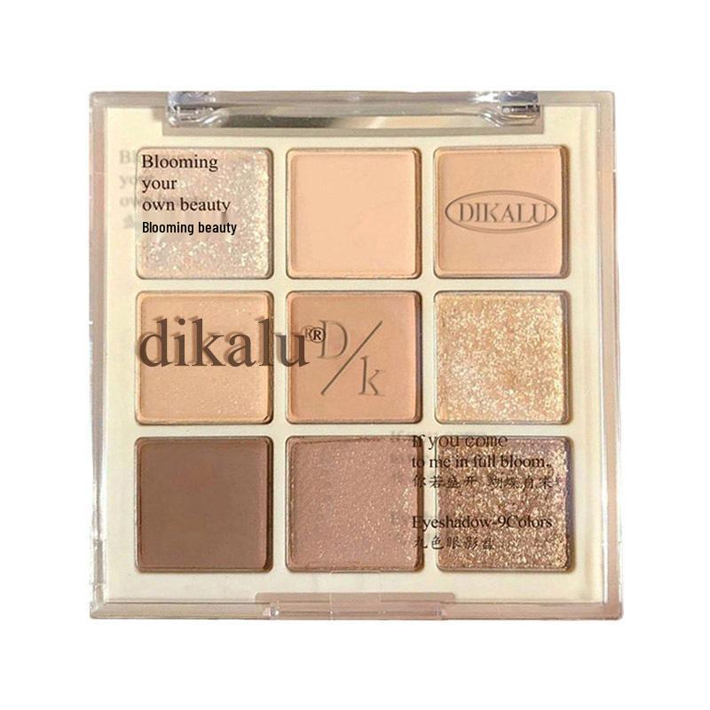 Dikalu 9-Farben Lidschattenpalette: Buttercreme Matt & Schimmer