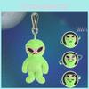 Chaveiro de Pelúcia Alienígena Bravo Criativo Autêntico Acessório de Boneca de Desenho Animado Fofo e Excêntrico