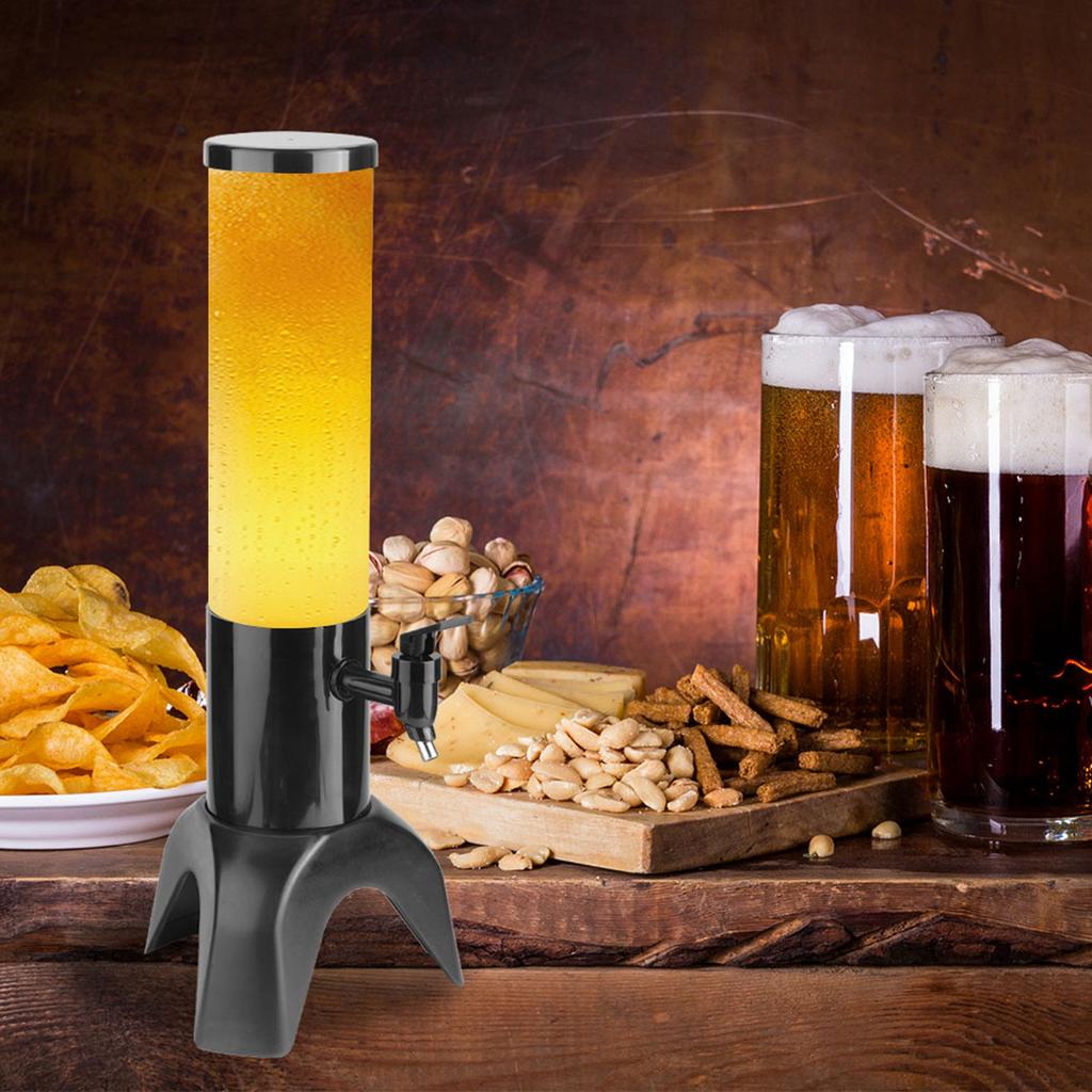 1.5L Three?legged Clear Beer Tower Beverage Dispenser for Parties Home Bar Accessories