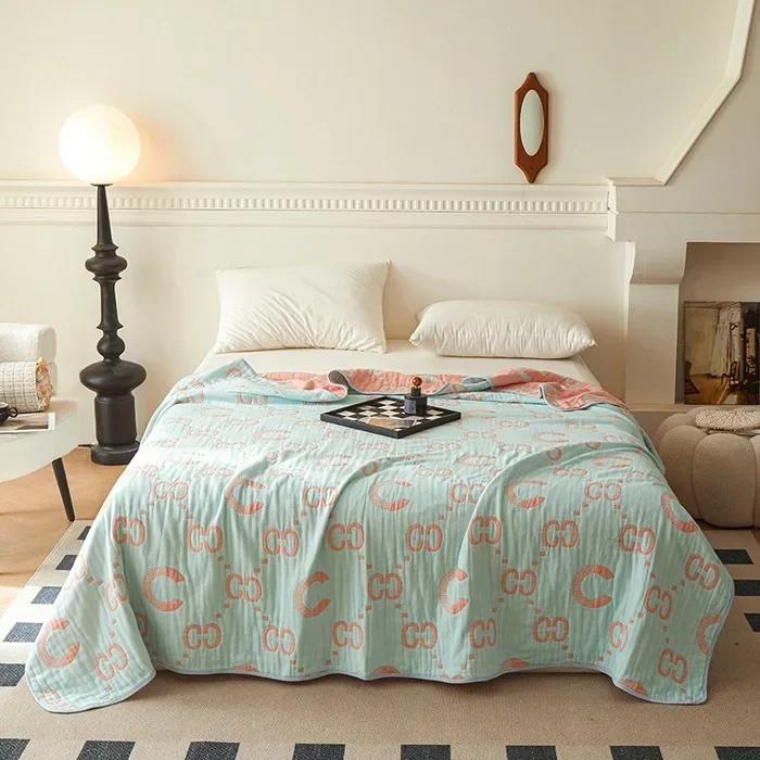 New Class A Cotton Is Not Easy To Shrink 6 Layers Gauze Blanket Towel Blanket Summer Blanket