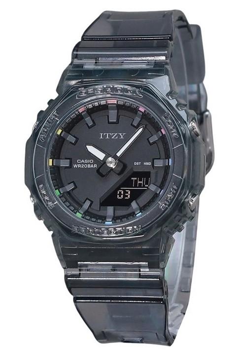 

Аналоговые цифровые часы Casio G-Shock ITZY Collaboration с черным циферблатом, кварцевые женские часы GMA-P2100ZY-1A 200M