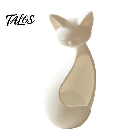 Ornaments Decor For Home Cat Minimalist Abstract Sleeping Statue 3d Printed Matte White Hollow Ornament Lightweight Pla Tabletop Decor Mini