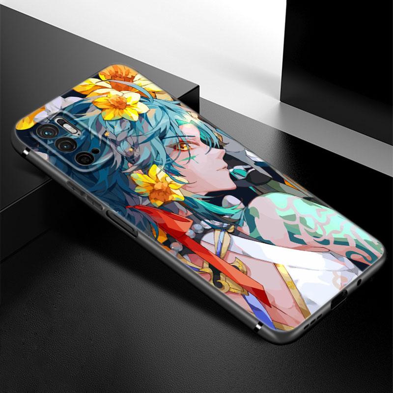 Genshin Impact Raiden Shogun Baal Case For Xiaomi Redmi Note 7 8 9 10 Lite 11 11E 11T 12 Pro 11S 4G 10T 5G 8T 9S 10S Black Cover
