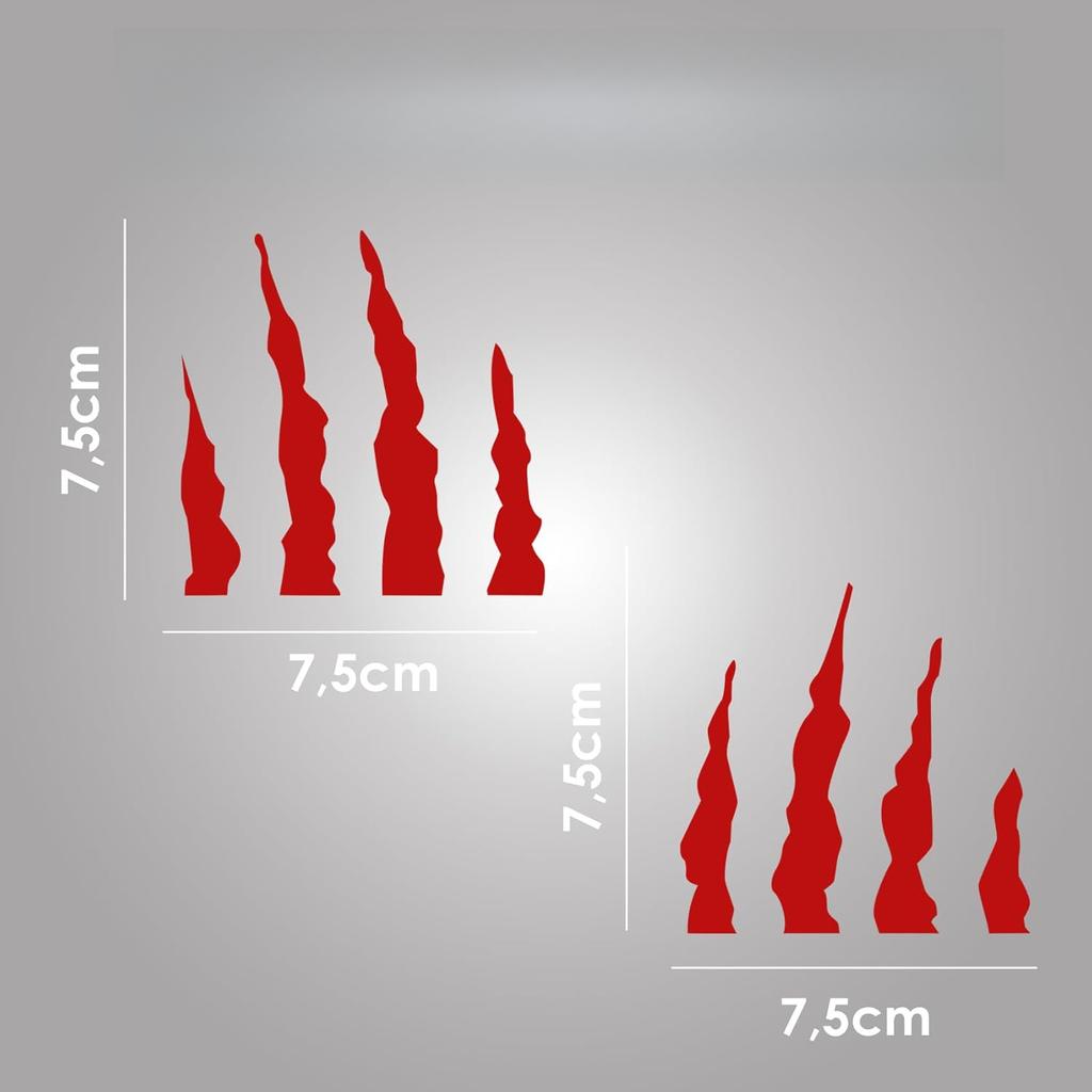 Waterproof Motorcycle Fuel Tank Scooter Body Vinyl Decals Refit Durable Decoration Monster Claw Scratch Racing Helmet Stickers