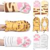 Baking Non-Slip Anti-Scalding Oven Mitts Cat Paws Cartoon Animal Insulation Gloves