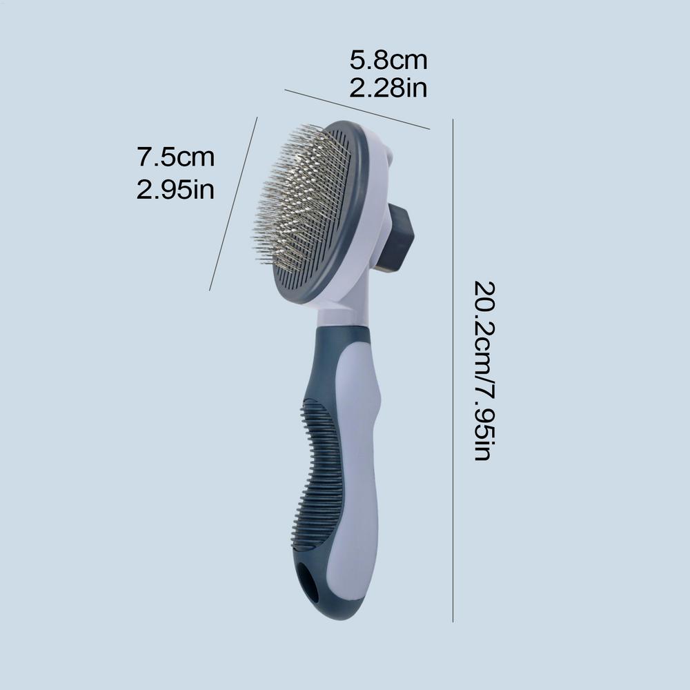 Katzenbürste Edelstahl Tragbar Anti-Rutsch Ausbürsten Kamm Haustierpflegebürste Für Innen Außen Urlaub Geburtstag Badezimmer Bad