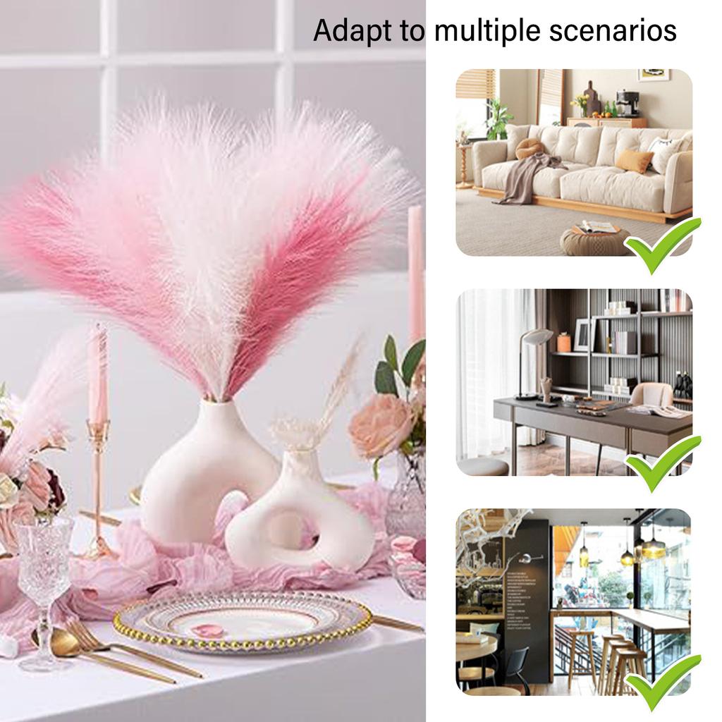 42cm Fluffy Pampas Grass Boho Decor Artificial Flower Fake Plant Reed Simulated Party Wedding Home Decoration Colorful Pampas