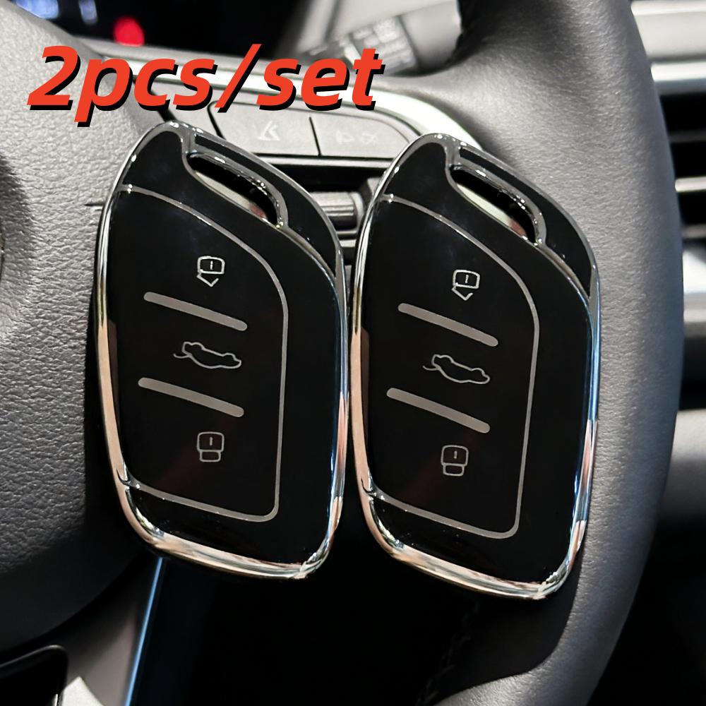

2pcs Car Key FOB Case Covers for Roewe RX5 I6 I5 RX3 RX8 ERX5 MG5 Saic MG ZS EV MG6 EZS HS EHS 2019 2020 3Buttons