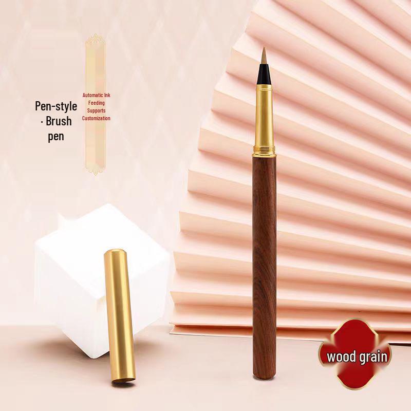 Латунная ручка-кисть из сандалового дерева для практики каллиграфии Pen Tip (0.5mm)
