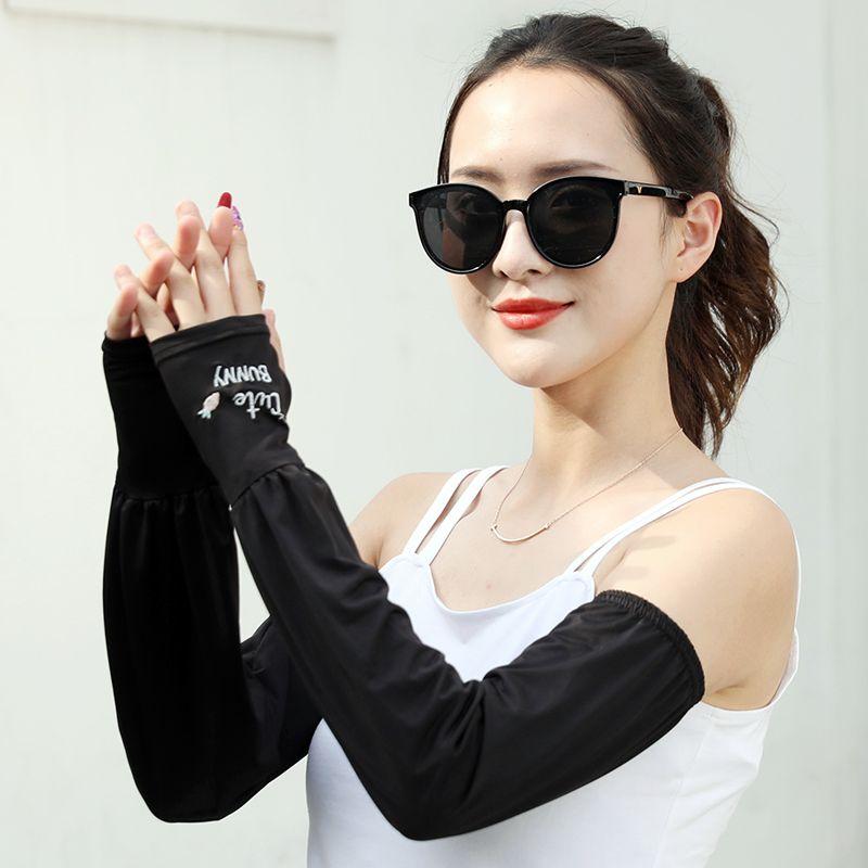 

Летний женский длинный шифоновый свободный солнцезащитный рукав-лед Ice Silk Strawberry Sleeve Black All yards