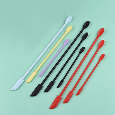 3 Buc Spatule Siliconice Alungite cu Cap Dublu pentru Cosmetică, Gem, Sticle Adânci, Set Mini Spatule pentru Borcan de Depozitare Bucătărie