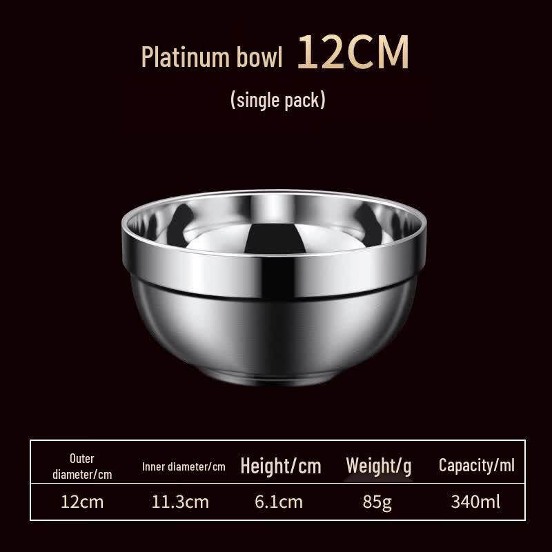 Double-Layer Insulated Stainless Steel Bowl