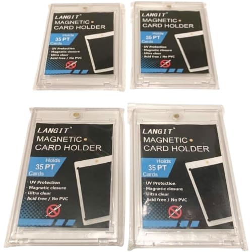 LANGIT Magnetic Loader, 35pt, Just the Right Size for Trading Cards, UV Protection, Compatible with Pokemon, One Piece, Yu-Gi-Oh, MTG, Card Case, Card