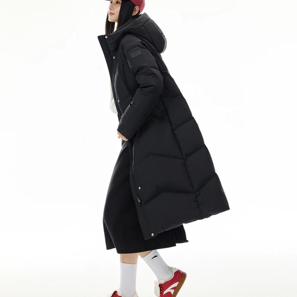 Anta Hot + Water Resistant Windproof Long Down Jacket Women outerwear 162617914-2