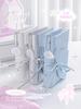 Cute Angel Theme A7 6-Ring Binder, 2026 Refillable Planner with PU Leather Cover and Wing Strap Design Cute Gift for Girls
