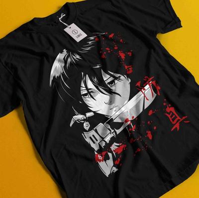 Attack On Titan Shirt Mikasa T-Shirt Eren AOT Levi Anime Manga Grafik Unisex T-Shirt