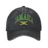 Summer Jamaica Flag Baseball Cap Sun  SunProof Print Washed Trucker Hat Unisex Adult Trendy Outdoor Sport Baseball Caps
