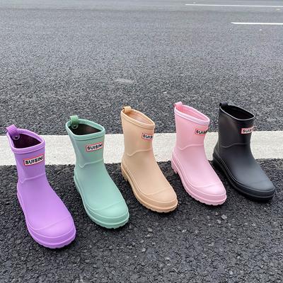 Kurze Regenschuhe für Damen, verdickte, rutschfeste, wasserdichte, niedrige Schuhe mit niedrigem Schaft, modische, verschleißfeste Wasserschuhe mit niedrigem Absatz