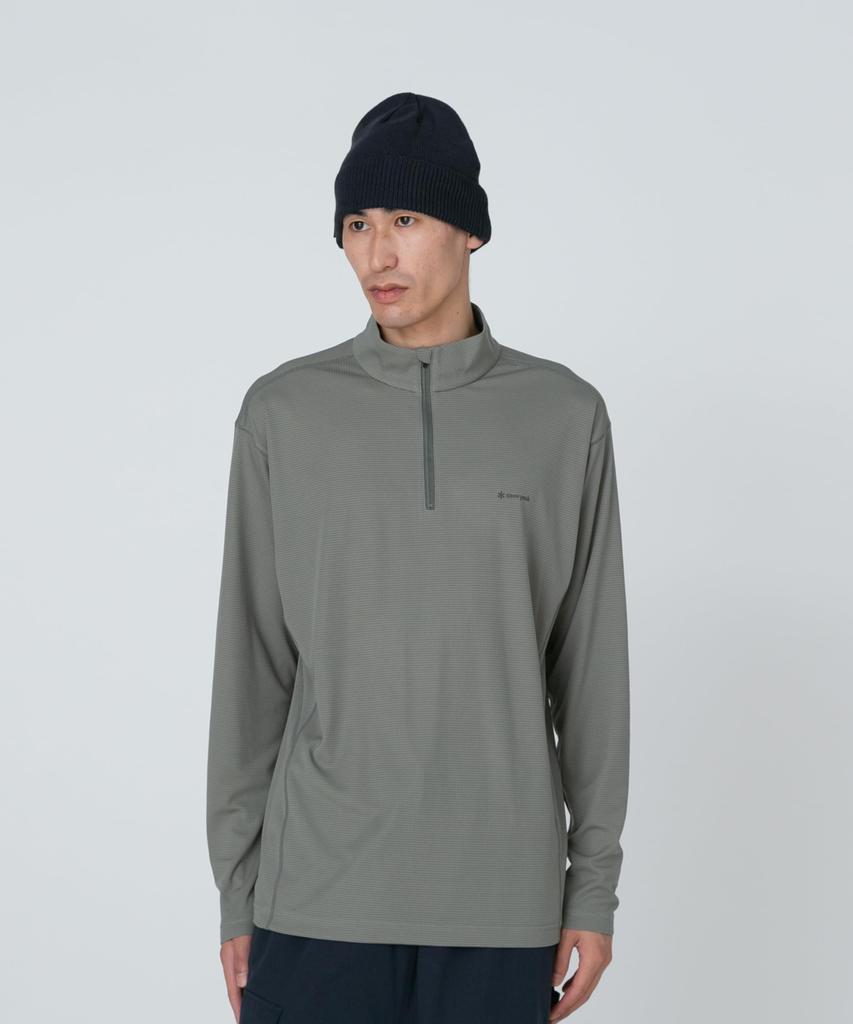 Pe Power Dry Half Zip Pullover Größe Festival Camping Outdoor [Snow Peak] MGREYSW-25SU013