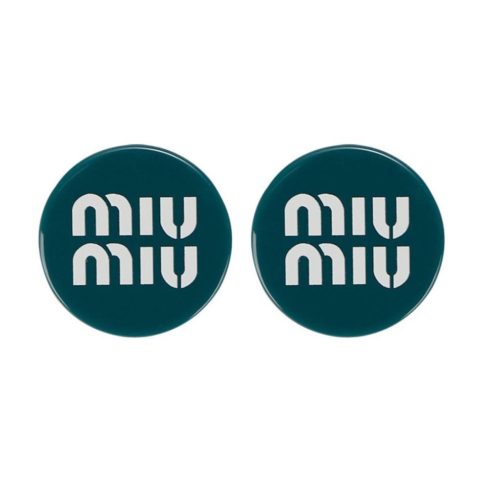 

Miu Miu Original Design Acrylic Metal Earrings Women Earrings Green 105194493 F,Green