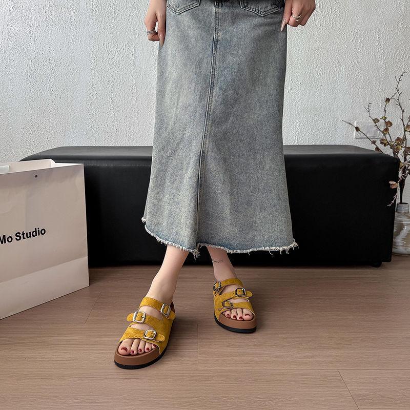 Internet Celebrity Explosion Non-slip Thick Bottom Women Wear Cool Slippers 2025 Summer New Light Casual Versatile Height-increasing Slippers